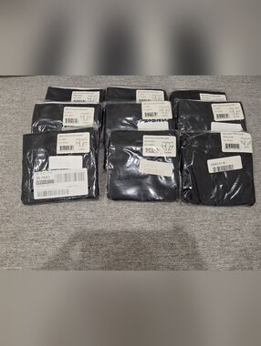 NWT Men's Packaged Lot of 9 Black Ventilator Mesh Underwear Briefs XL